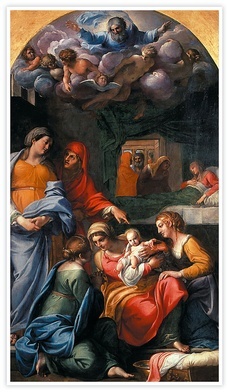 Annibale Carracci
Narodzenie Maryi 
olej na płótnie, 1605–1609
Luwr, Paryż