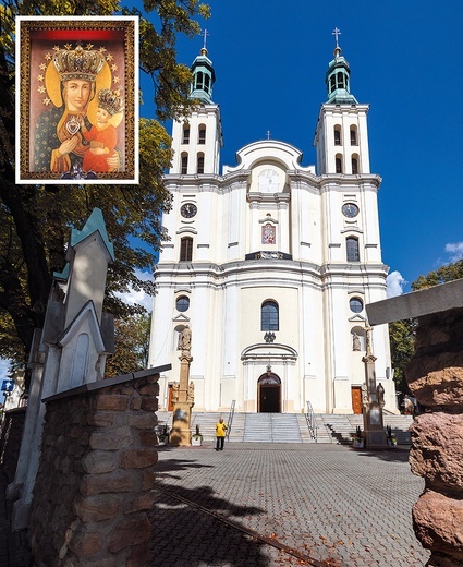 Cudowny obraz Matki Bożej Uśmiechniętej jest w Pszowie od 300 lat. Wieże bazyliki widać z daleka. Ich szczyty wieńczą karawaki – krzyże upamiętniające ustanie zarazy.