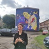 Katowice. Na Załężu ukraińska artystka stworzyła mural - "Bezpieczne miejsce"