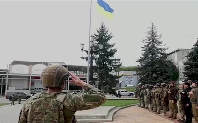 W odbitej z rąk wojsk rosyjskich Bałakliji oficjalnie podniesiono ukraińską flagę