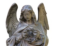 Jedyny ocalały anioł z niszy ołtarza płockiej katedry.