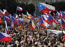 W demonstracji w Pradze uczestniczyło ok. 70 tys. osób.