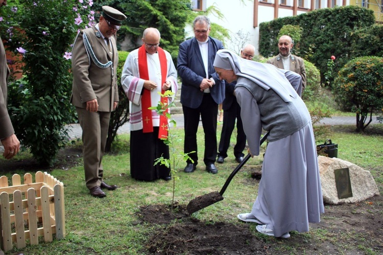 Zasadzenie dębu papieskiego w ogrodzie biskupim