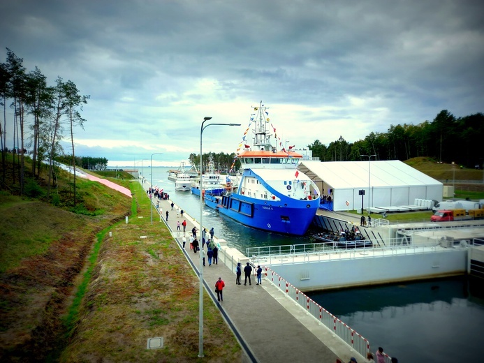 Otwarcie kanału przez Mierzeję Wiślaną