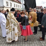 Limanowa - centralna uroczystość: powitanie pielgrzymów