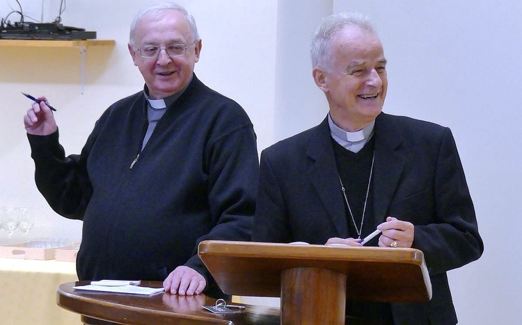 Ks. Edward Pleń SDB i bp Marian Florczyk w Brennej.