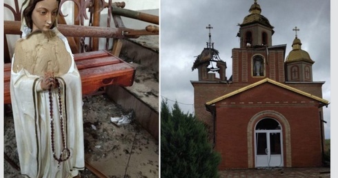 Bomby spadły na kolejny kościół w obwodzie donieckim