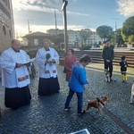 Błogosławieństwo zwierząt przy katedrze