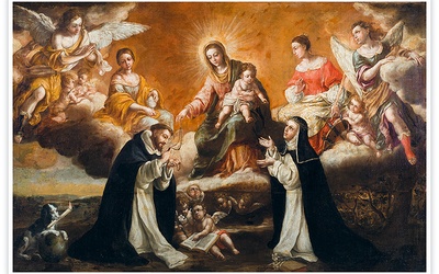 Lucas Valdés
Matka Boża Różańcowa ze św. Dominikiem i św. Katarzyną ze Sieny 
olej na płótnie, ok. 1725
Muzeum Sztuk Pięknych 
Sewilla