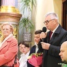 	Lidia Wajdzik i Tadeusz Kopeć dziękowali za dar jubileuszowego modlitewnego spotkania. 