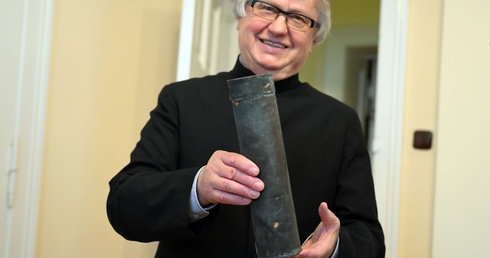 Otwarcie kapsuły czasu z kościoła pw. św. Jacka w Słupsku