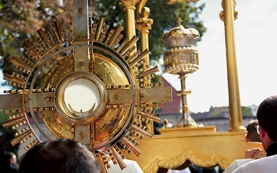 	Główna Msza św. zakończyła się procesją eucharystyczną  w pobliżu bazyliki. Niesione były również relikwie świętej.