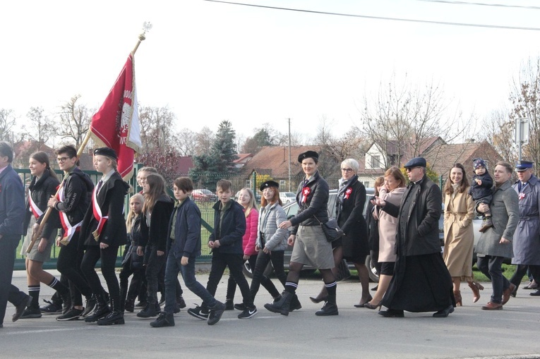 Radłów. Odsłonięcie muralu "Radłowskie Termopile"