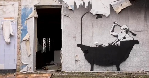 Banksy opublikował na Instagramie film o swoim pobycie na Ukrainie