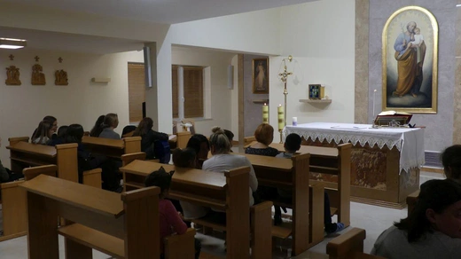 Rodziny ukraińskie w Diecezjalnym Domu Pielgrzyma św. Józefa w Andrychowie