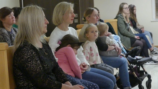 Rodziny ukraińskie w Diecezjalnym Domu Pielgrzyma św. Józefa w Andrychowie