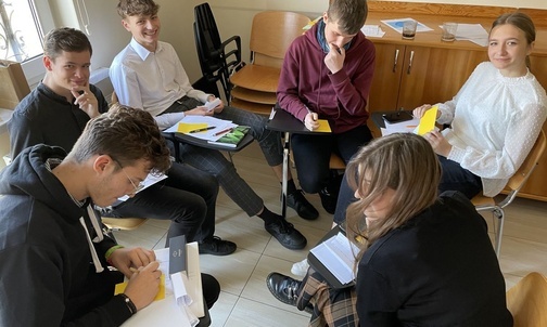 Liderzy dekanalni w czasie warsztatów w Bystrej Krakowskiej.