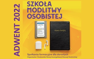 Grafika promująca inicjatywę spotkań nt. modlitwy osobistej.