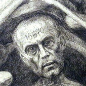 Portret męczennika autorstwa byłego więźnia Mariana Kołodzieja.