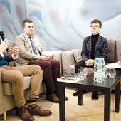 Adam Zych, Maciej Szepietowski i Piotr Ziemecki (od lewej) dyskutowali, jak społeczne nauczanie Ojca Świętego zastosować w praktyce. 
