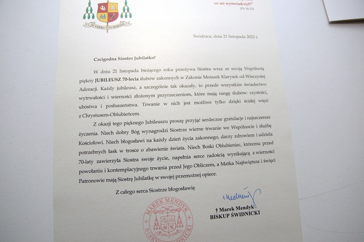 70-lecie profesji s. Rafaeli Bałdys