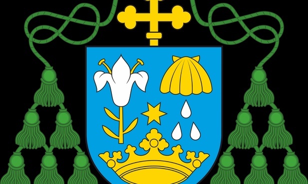 Herb biskupa płockiego Szymona Stułkowskiego.
