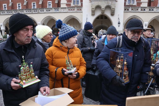 Prezentacja szopek krakowskich pod pomnikiem Mickiewicza 2022