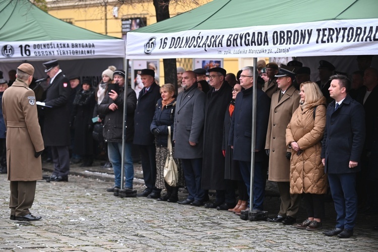 Przysięga nowych żołnierzy 16 Dolnośląskiej Brygady Obrony Terytorialnej