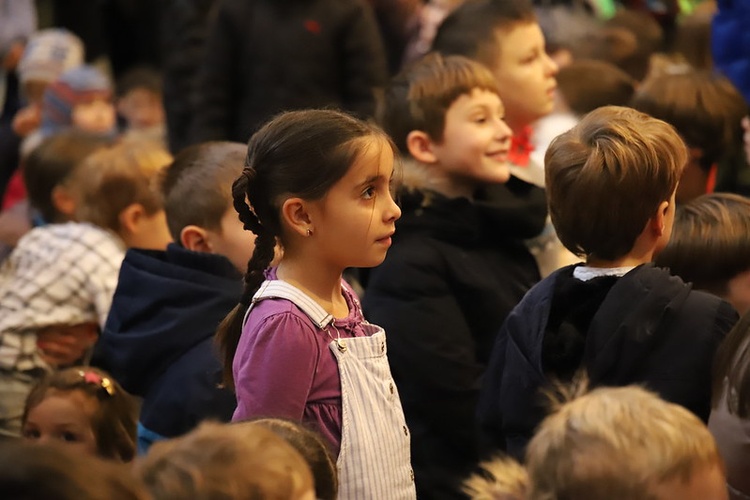 Wizyta św. Mikołaja w sanktuarium św. Jana Pawła II w Krakowie