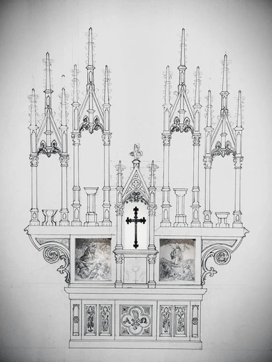 Przebieg prac odbudowy ołtarza w kościele św. Barbary