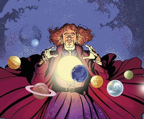Komiksowe wyobrażenie Mikołaja Kopernika pochodzi z książki „Akademia Superbohaterów”,  Tomasza Rożka.  Autor ilustracji: Marek Oleksicki.