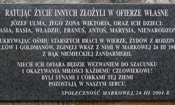 IPN: rodzina Ulmów symbolizuje postawę tych Polaków, którzy zginęli z rąk Niemców za niesienie pomocy Żydom