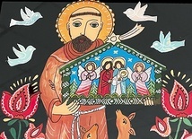Święty Franciszek z szopką – na obrazie pana Zbigniewa.