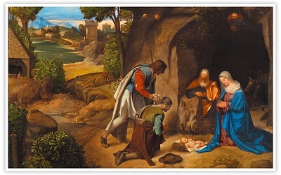 Giorgio Barbarelli da Casltelfranco, zwany Giorgione
Pokłon pasterzy 
olej na płótnie, 1505–1510 National Gallery of Art, Waszyngton