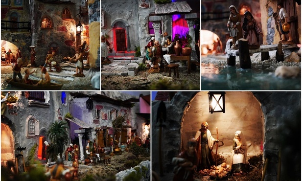 Ks. Krzysztof po raz kolejny sam zbudował niezwykłą i oryginalną szopkę