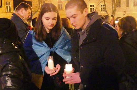 Polacy i Ukraińcy modlili się razem na Rynku w Bielsku-Białej