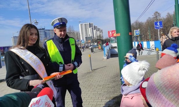 Śląskie. Policja i Miss Polski z 2019 roku we wspólnej akcji