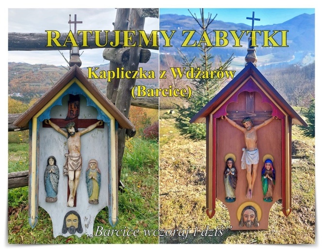Odnowiona kapliczka w Barcicach