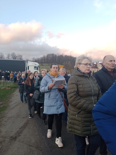 Ścinawka Dolna. Uliczna Droga Krzyżowa w czasie misji