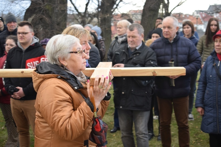 Ząbkowice Śl. Miejska Droga Krzyżowa ze św. Jadwigą i św. Janem Pawłem II 