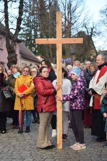 Ząbkowice Śl. Miejska Droga Krzyżowa ze św. Jadwigą i św. Janem Pawłem II 