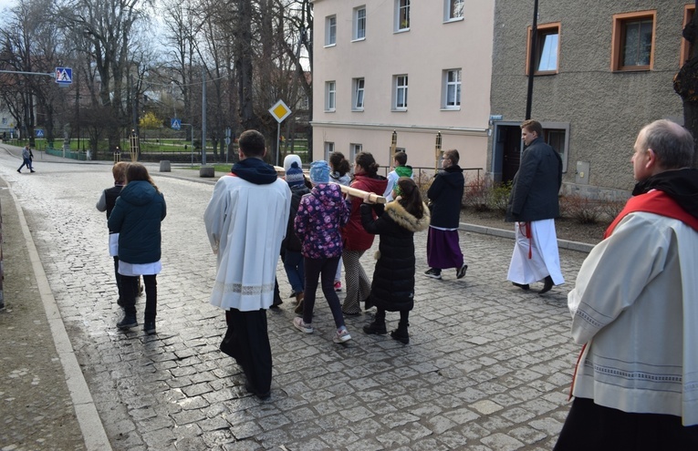 Ząbkowice Śl. Miejska Droga Krzyżowa ze św. Jadwigą i św. Janem Pawłem II 