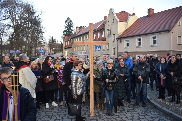 Ząbkowice Śl. Miejska Droga Krzyżowa ze św. Jadwigą i św. Janem Pawłem II 