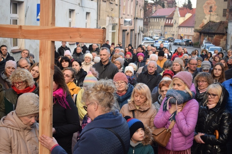 Ząbkowice Śl. Miejska Droga Krzyżowa ze św. Jadwigą i św. Janem Pawłem II 