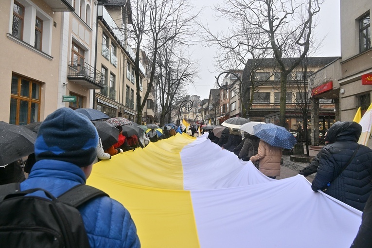 Marsz w obronie Jana Pawła II w Zakopanem