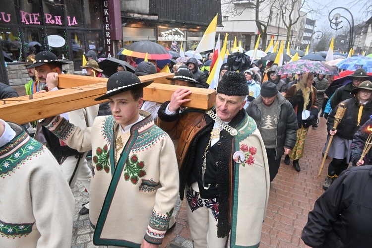 Marsz w obronie Jana Pawła II w Zakopanem