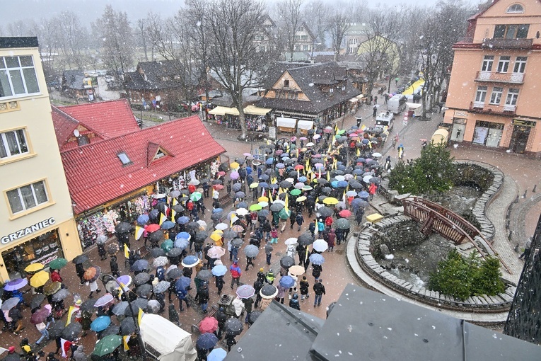 Marsz w obronie Jana Pawła II w Zakopanem