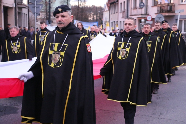 W sierpeckim marszu wzięło ok. 40 rycerzy Jana Pawła II.