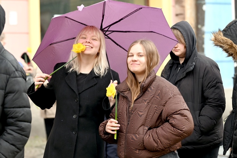 Żółty marsz żonkili z Pola Nadziei przeszedł przez Świdnicę