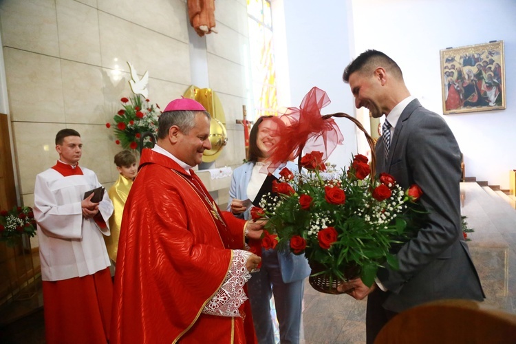 Bierzmowanie w Łękach Górnych